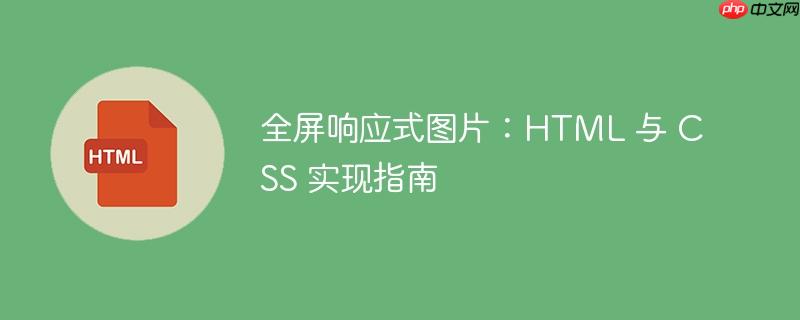 全屏响应式图片:html 与 css 实现指南