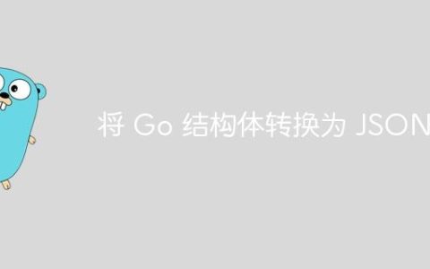 将 Go 结构体转换为 JSON