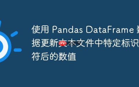 使用 Pandas DataFrame 数据更新文本文件中特定标识符后的数值