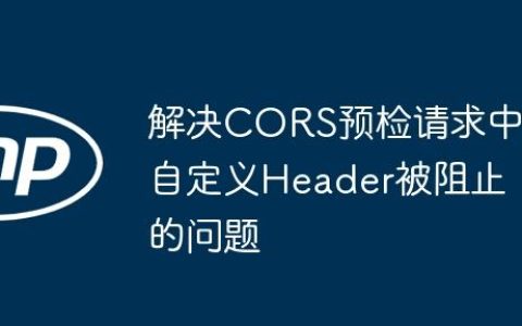 解决CORS预检请求中自定义Header被阻止的问题