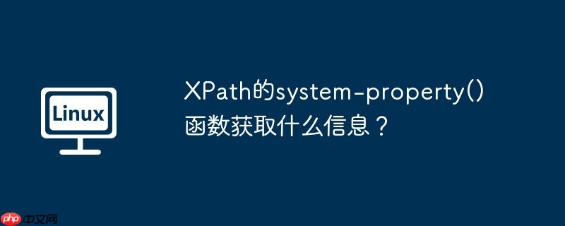 xpath的system-property()函数获取什么信息?