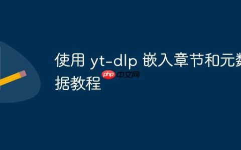 使用 yt-dlp 嵌入章节和元数据教程