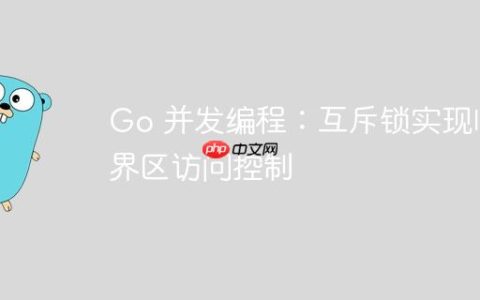 Go 并发编程：互斥锁实现临界区访问控制