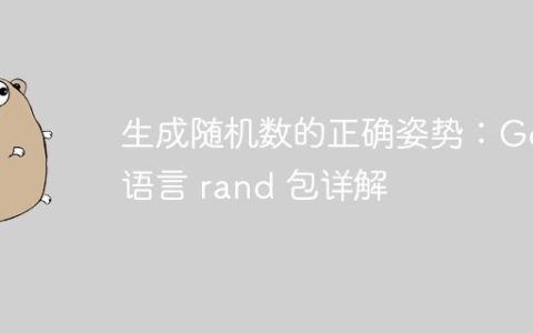 生成随机数的正确姿势：Go 语言 rand 包详解