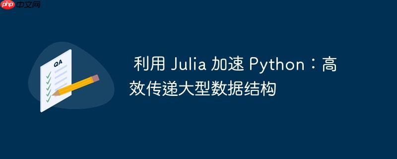 利用 Julia 加速 Python:高效传递大型数据结构
