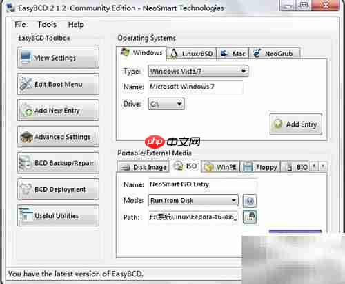 EasyBCD引导Linux ISO镜像