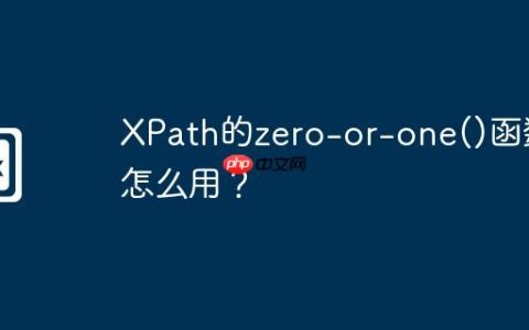 XPath的zero-or-one()函数怎么用？