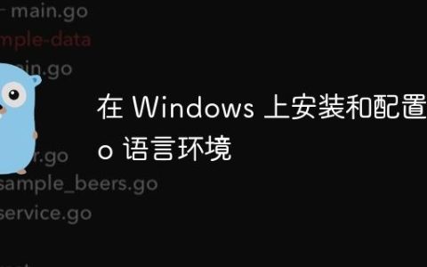 在 Windows 上安装和配置 Go 语言环境