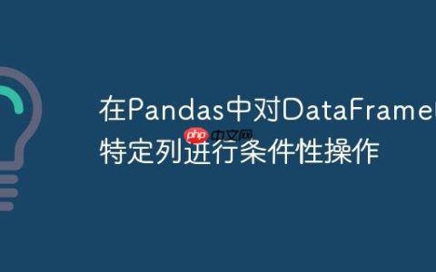 在Pandas中对DataFrame的特定列进行条件性操作