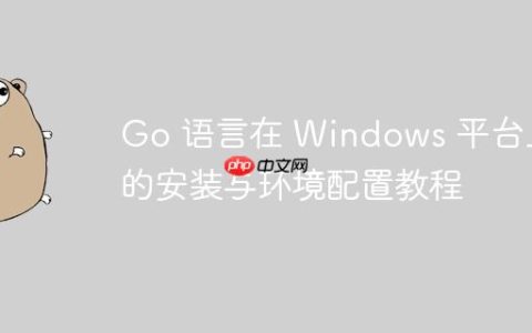 Go 语言在 Windows 平台上的安装与环境配置教程