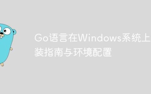 Go语言在Windows系统上的安装指南与环境配置