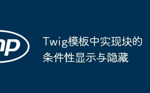 Twig模板中实现块的条件性显示与隐藏