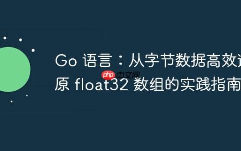 Go 语言：从字节数据高效还原 float32 数组的实践指南