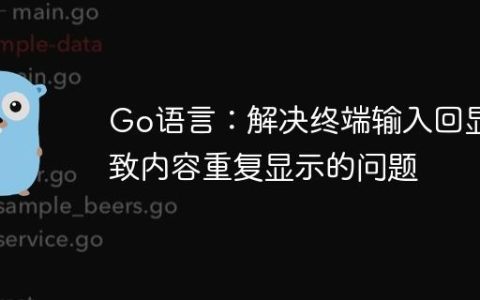 Go语言：解决终端输入回显导致内容重复显示的问题