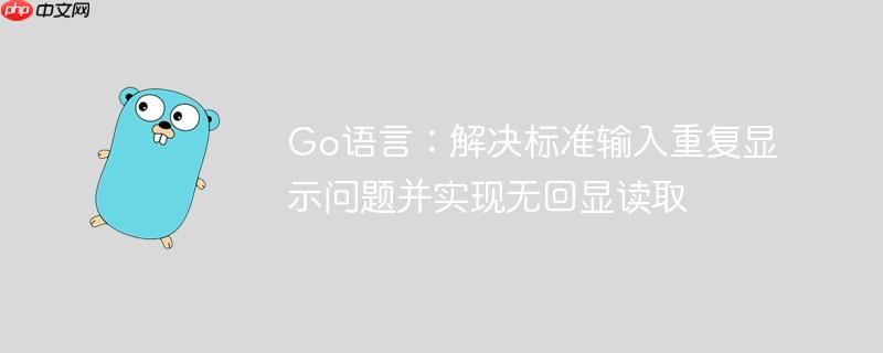 Go语言:解决标准输入重复显示问题并实现无回显读取