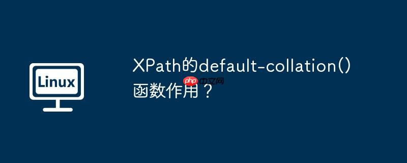 xpath的default-collation()函数作用?