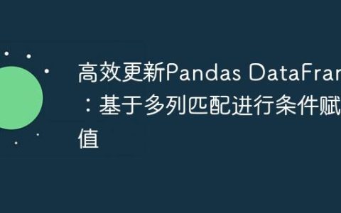高效更新Pandas DataFrame：基于多列匹配进行条件赋值