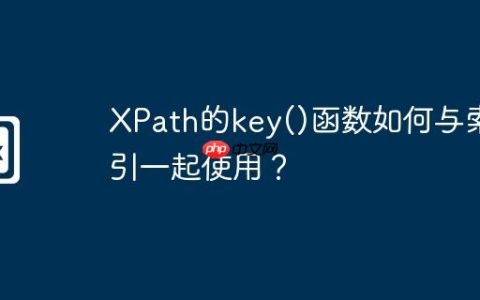 XPath的key()函数如何与索引一起使用？