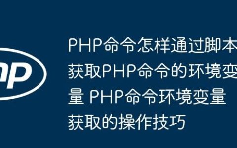 PHP命令怎样通过脚本获取PHP命令的环境变量 PHP命令环境变量获取的操作技巧