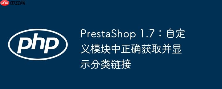 PrestaShop 1.7:自定义模块中正确获取并显示分类链接