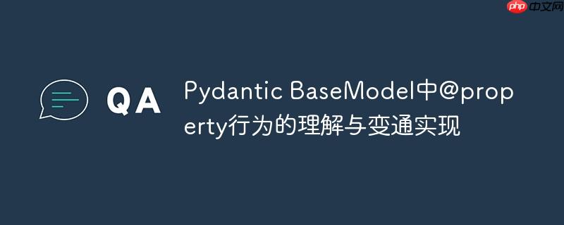 Pydantic BaseModel中@property行为的理解与变通实现