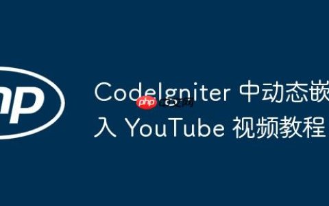 CodeIgniter 中动态嵌入 YouTube 视频教程