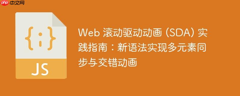 Web 滚动驱动动画 (SDA) 实践指南:新语法实现多元素同步与交错动画