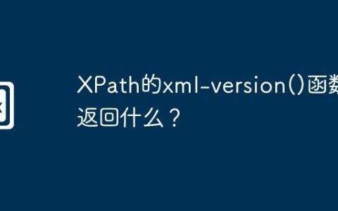 XPath的xml-version()函数返回什么？