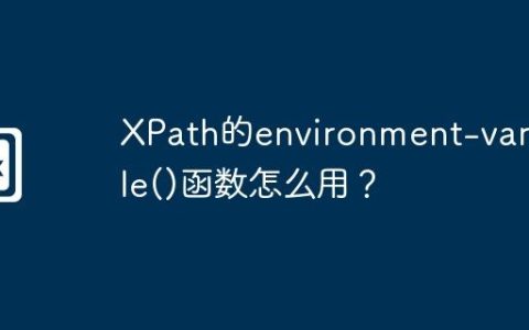 XPath的environment-variable()函数怎么用？