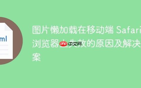 图片懒加载在移动端 Safari 浏览器上失效的原因及解决方案
