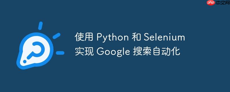 使用 python 和 selenium 实现 google 搜索自动化