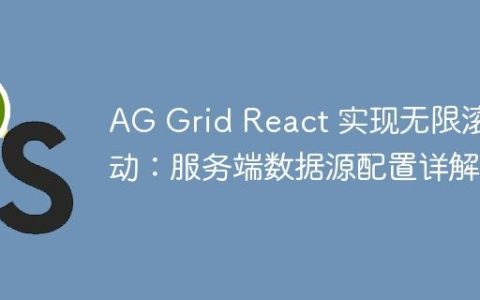 AG Grid React 实现无限滚动：服务端数据源配置详解