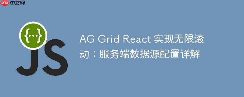 ag grid react 实现无限滚动:服务端数据源配置详解