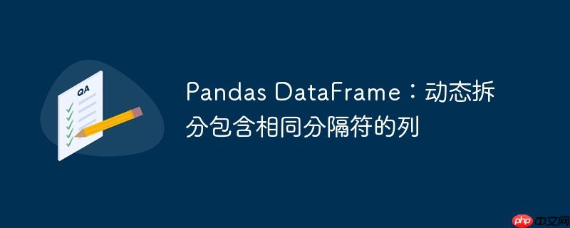 pandas dataframe:动态拆分包含相同分隔符的列