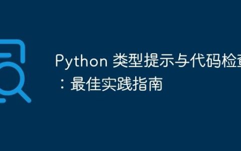 Python 类型提示与代码检查：最佳实践指南