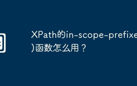 XPath的in-scope-prefixes()函数怎么用？