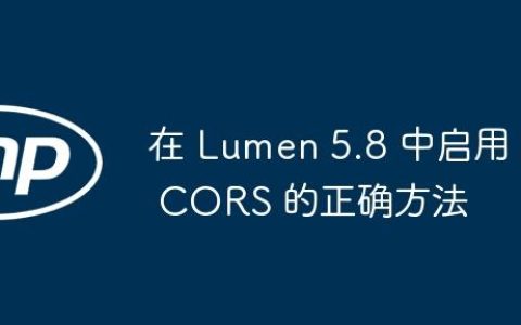 在 Lumen 5.8 中启用 CORS 的正确方法