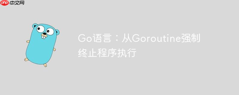go语言:从goroutine强制终止程序执行