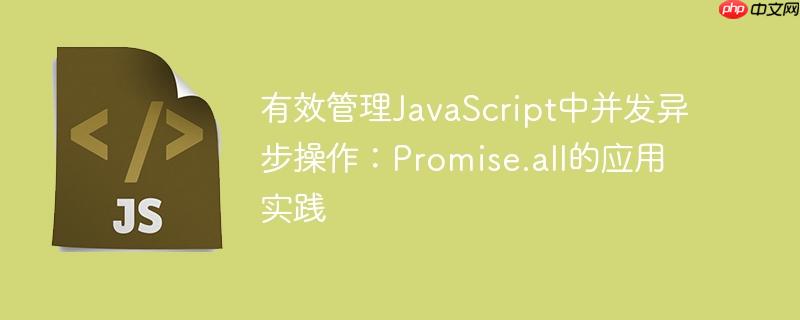 有效管理JavaScript中并发异步操作：Promise.all的应用实践