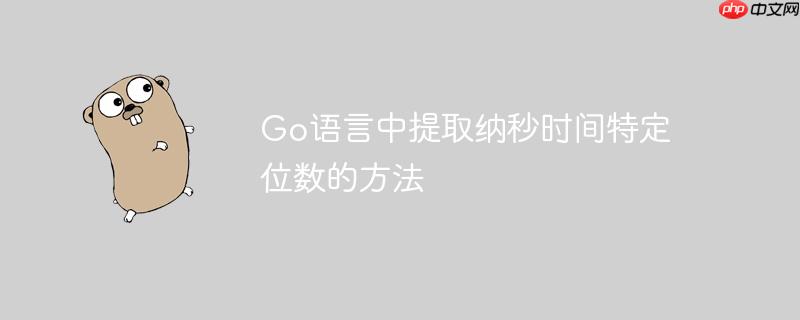 go语言中提取纳秒时间特定位数的方法