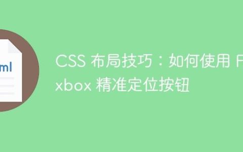 CSS 布局技巧：如何使用 Flexbox 精准定位按钮