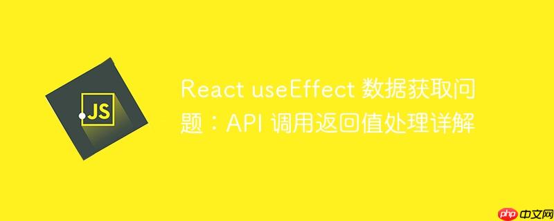 react useeffect 数据获取问题:api 调用返回值处理详解