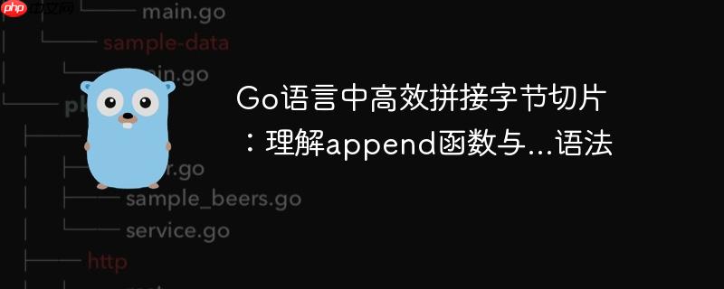 Go语言中高效拼接字节切片：理解append函数与...语法