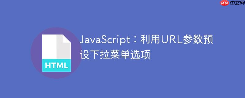 JavaScript:利用URL参数预设下拉菜单选项