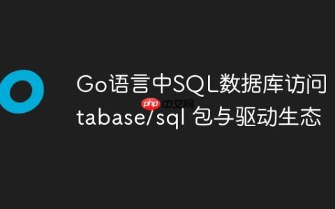 Go语言中SQL数据库访问：database/sql 包与驱动生态