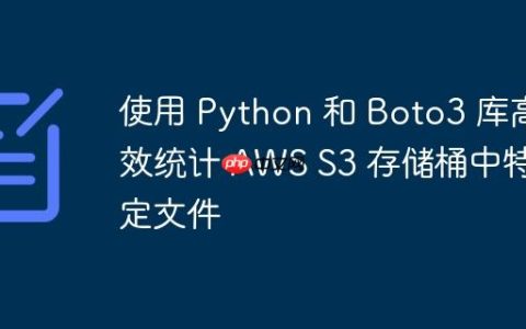 使用 Python 和 Boto3 库高效统计 AWS S3 存储桶中特定文件