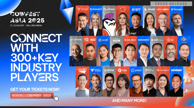 Coinfest Asia 2025大会公布加密货币领域重要嘉宾阵容 - 创想鸟