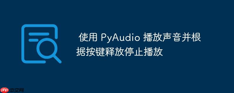  使用 PyAudio 播放声音并根据按键释放停止播放