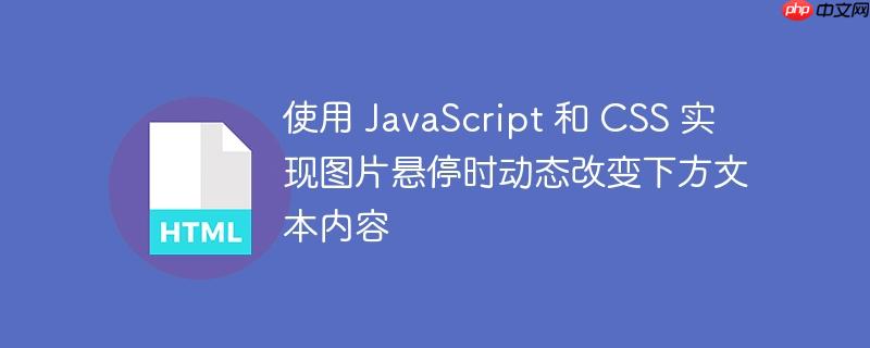 使用 JavaScript 和 CSS 实现图片悬停时动态改变下方文本内容