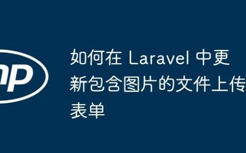 如何在 Laravel 中更新包含图片的文件上传表单